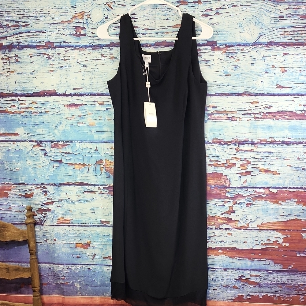Armani Collezioni Black Midi Dress